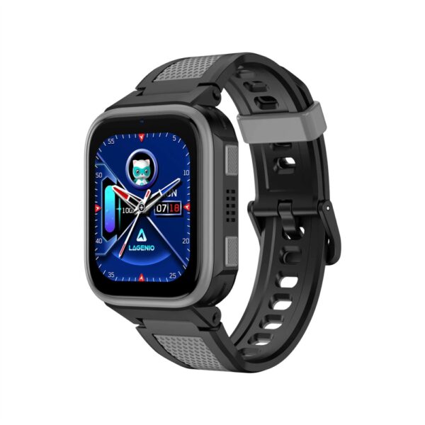 Ceas Smartwatch Pentru Copii LAGENIO K10, Model 2025, Premium 4G cu Functie Telefon & AI, Forma Slim, Localizare GPS, Control Parental, Buton SOS, Pasi, Alarma, Negru