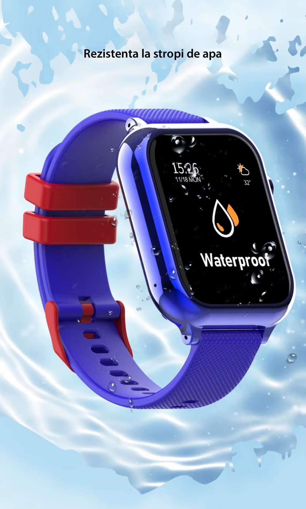 Ceas Smartwatch Pentru Copii Wonlex KT38 cu Functie Telefon, Contacte, Wi-Fi, Bluetooth, Camera 2MP, Mesaje, Galerie Foto, Roz